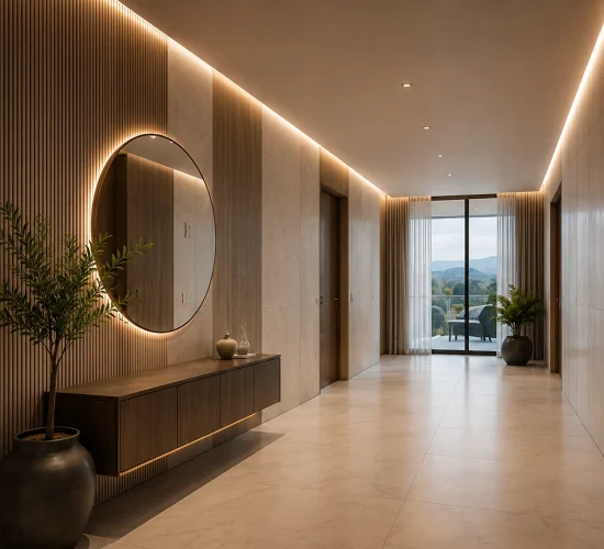 modern minimalist hallway